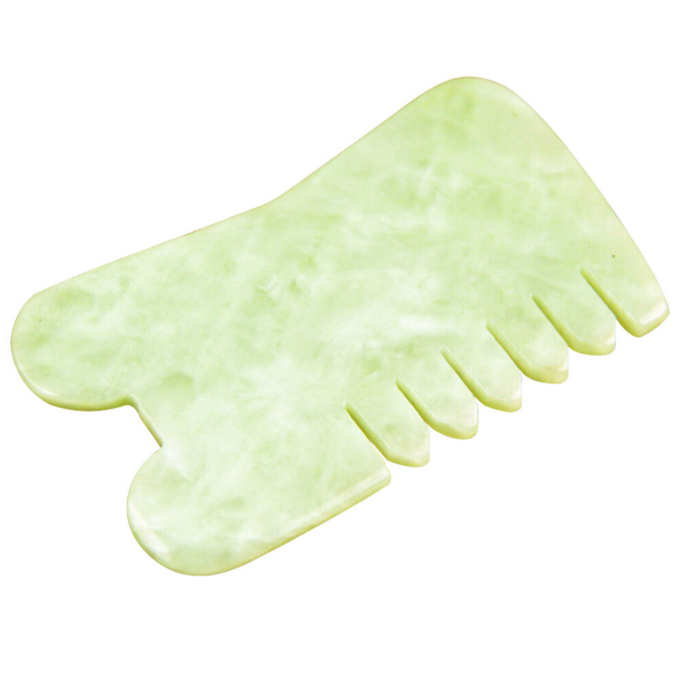 Dechoicelife Jade Guasha Board Massage Jade Stone Gua Sha Instrument Scraping Plate Jade Stone Comb Scraping