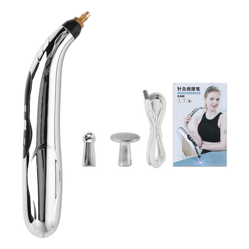 Dechoicelife (A-3Head No Box) Electronic Electric Meridians Laser Therapy Heal Massage Pen Acupuncture Pen Point Massager Meridian Energy Pen Pain Relief Tool