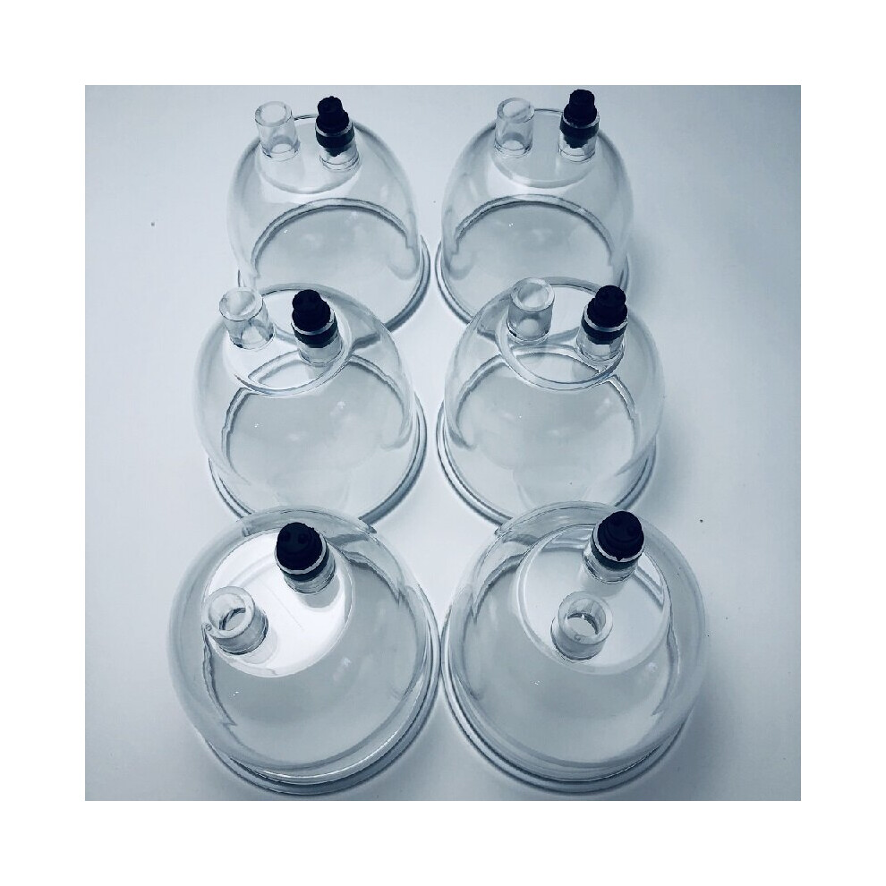 Dechoicelife (A-6Pcs Cups) 4 Pcs Cups For Vacuum Suction Machine Chinese Traditional Cupping Therapy Massager Health Instrument Accessory