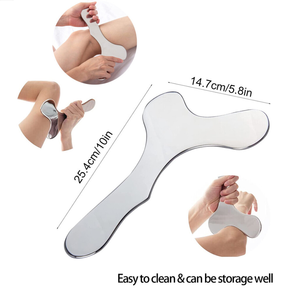 Dechoicelife (A-6) Stainless Steel Body Guasha Physical Therapy Fitness Muscle Scraper Fascia Scraping Muscle Massager Sports Muscle Fibers Release