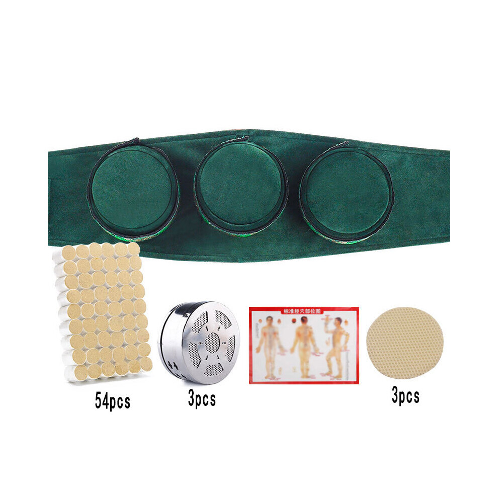 Dechoicelife (A-Set 3) Skin-Friendly Cotton Smokeless Moxibustion Bag Moxa Burner Copper Box Warm Acupuncture Heating Therapy Body Acupoint Massage