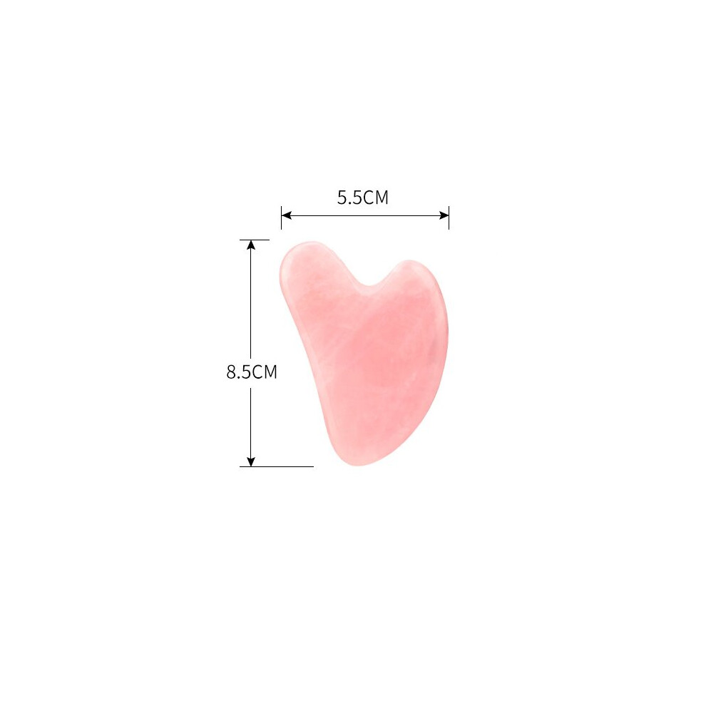 Dechoicelife Pink (A- Gua Sha) Natural Jade Face Massager Gua Sha Scraper Board Facial Guasha Meridian Muscle Relaxation Skin Lifting Face Thin Gouache Scraper