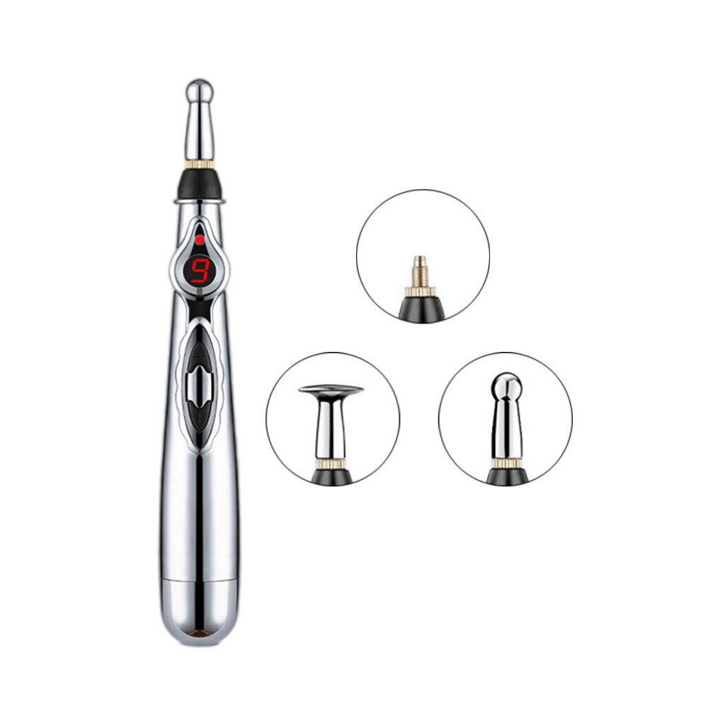 Dechoicelife (A-3 Heads) Electronic Acupuncture Pen Acupuncture Point Pen Acupuncture Point Pen Meridian Energy Meridian Pen Massage Pen Acupuncture Acup