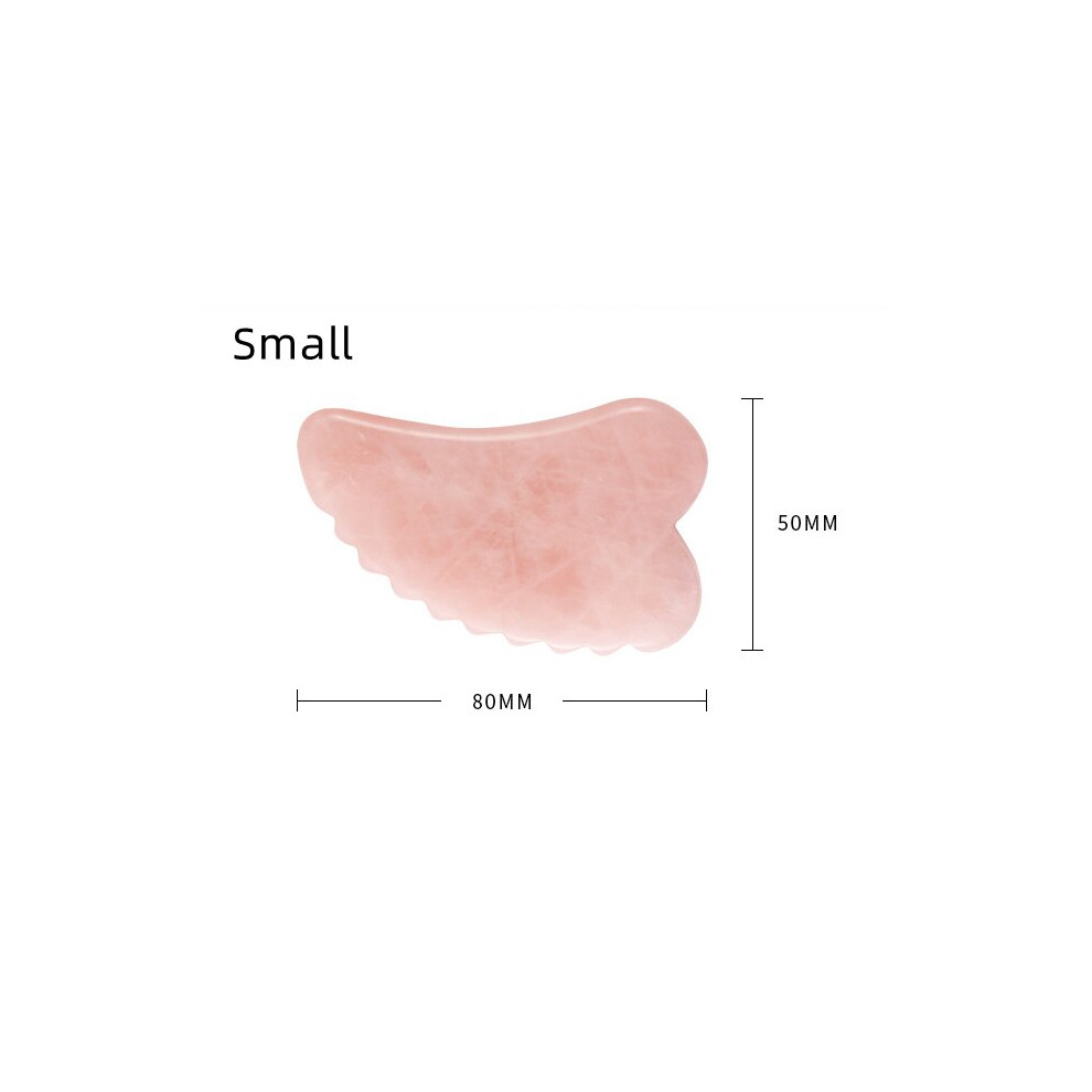 Dechoicelife Pink (A-) Natural Jade Face Massager Gua Sha Scraper Board Facial Guasha Meridian Muscle Relaxation Skin Lifting Face Thin Gouache Scraper