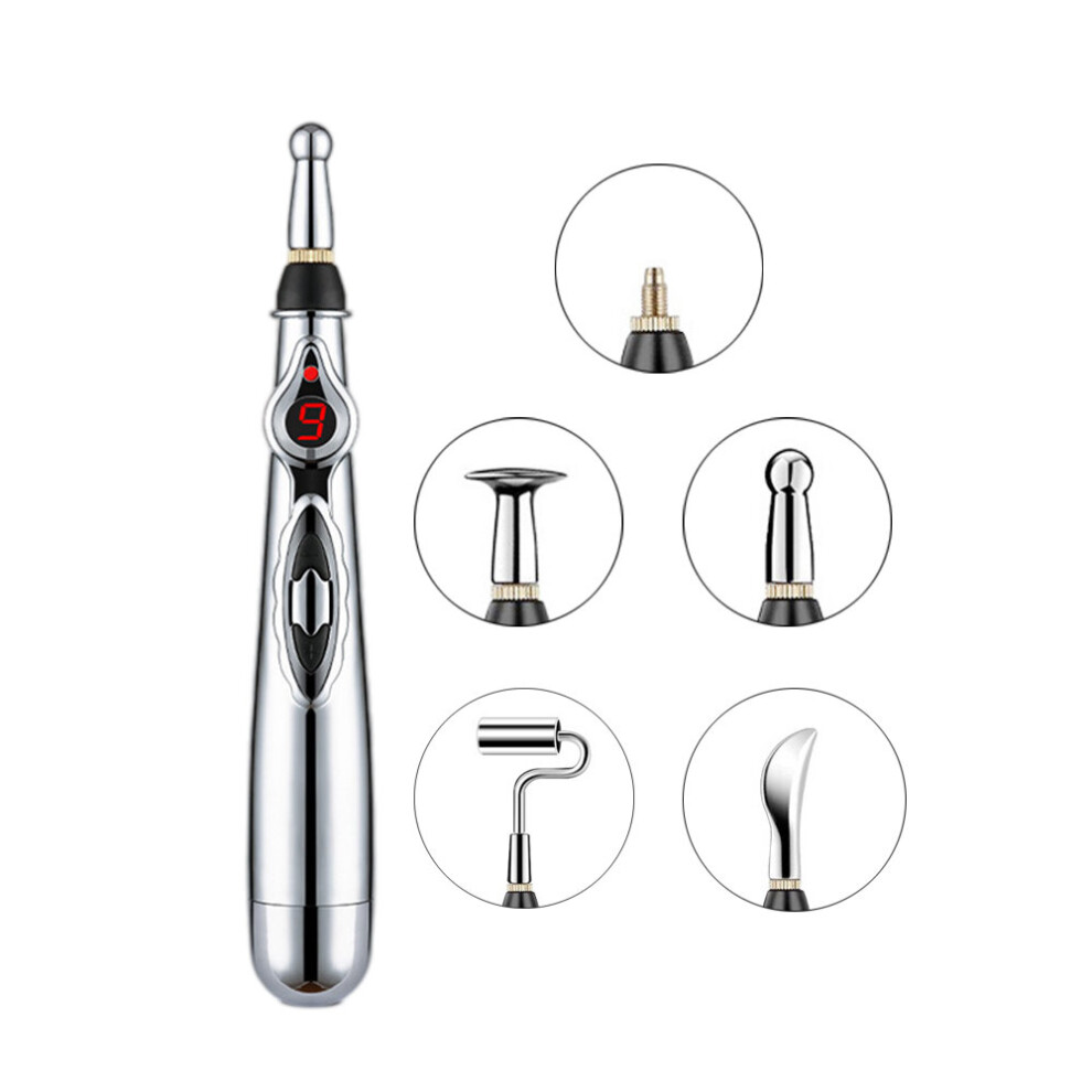 Dechoicelife (A-5 Heads) Electronic Acupuncture Pen Acupuncture Point Pen Acupuncture Point Pen Meridian Energy Meridian Pen Massage Pen Acupuncture Acup