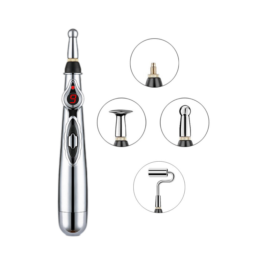 Dechoicelife (A-4 Heads Roller) Electronic Acupuncture Pen Acupuncture Point Pen Acupuncture Point Pen Meridian Energy Meridian Pen Massage Pen Acupuncture Acup