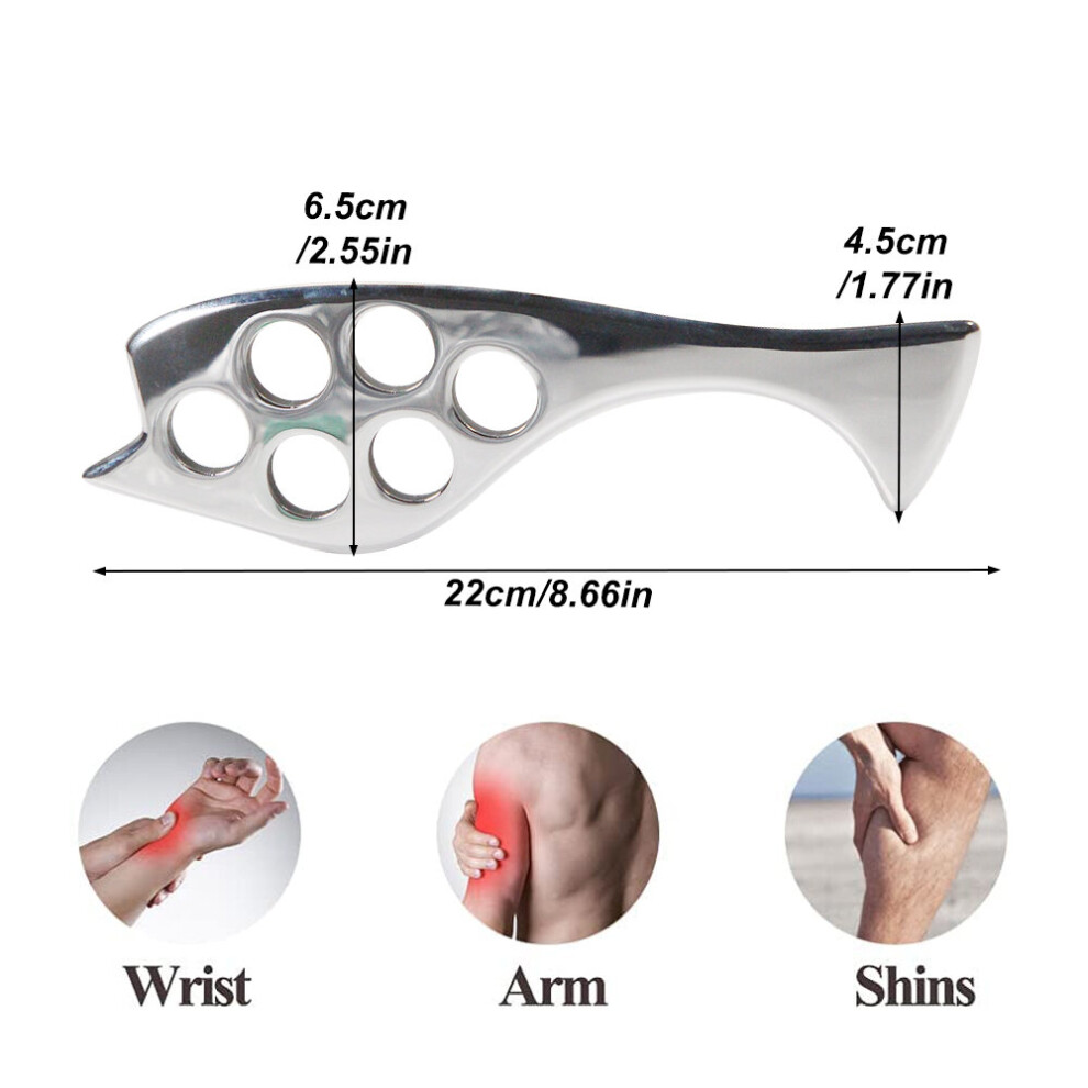 Dechoicelife (A-1) Stainless Steel Body Guasha Physical Therapy Fitness Muscle Scraper Fascia Scraping Muscle Massager Sports Muscle Fibers Release