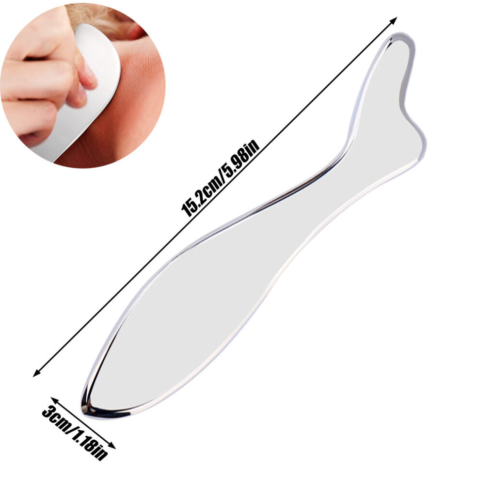 Dechoicelife (A-2) Stainless Steel Body Guasha Physical Therapy Fitness Muscle Scraper Fascia Scraping Muscle Massager Sports Muscle Fibers Release