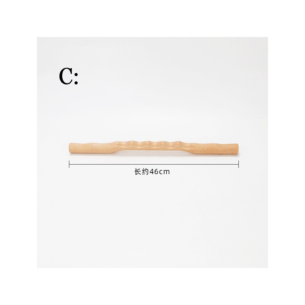 Dechoicelife (A-Style 3) Natural Beech Wooden Neck Shoulder Back Massager Scrape Wood Guasha Stick For Massage Gouache Therapy Spa Beauty Salon Health