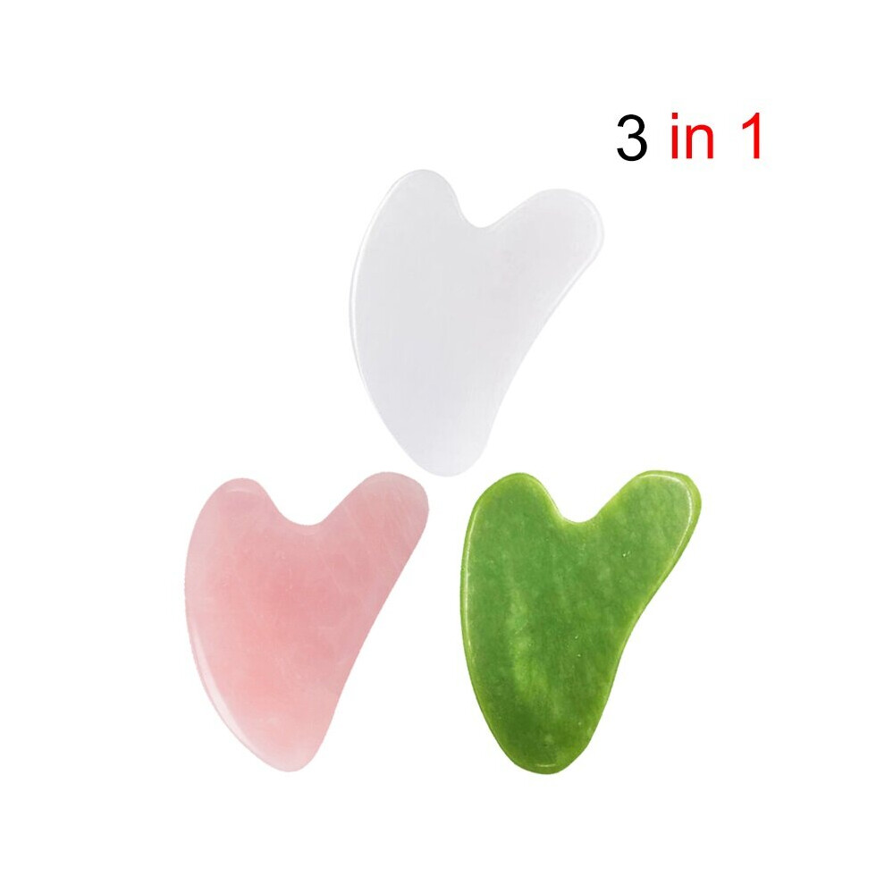 Dechoicelife Silver (A-) Gua Sha Guasha Face Back Massager Gouache Scraper For Face Facial Head Scalp Massagers Spa Jade Roller Slimming Silicone Brush