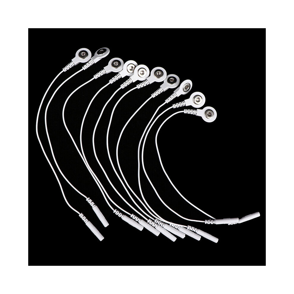 10Pcs Electrotherapy Electrode Lead Electric Shock Wires Cable For Muscle Stimulator Massage Therapy Electrode Tens Acupuncture 4856239419863