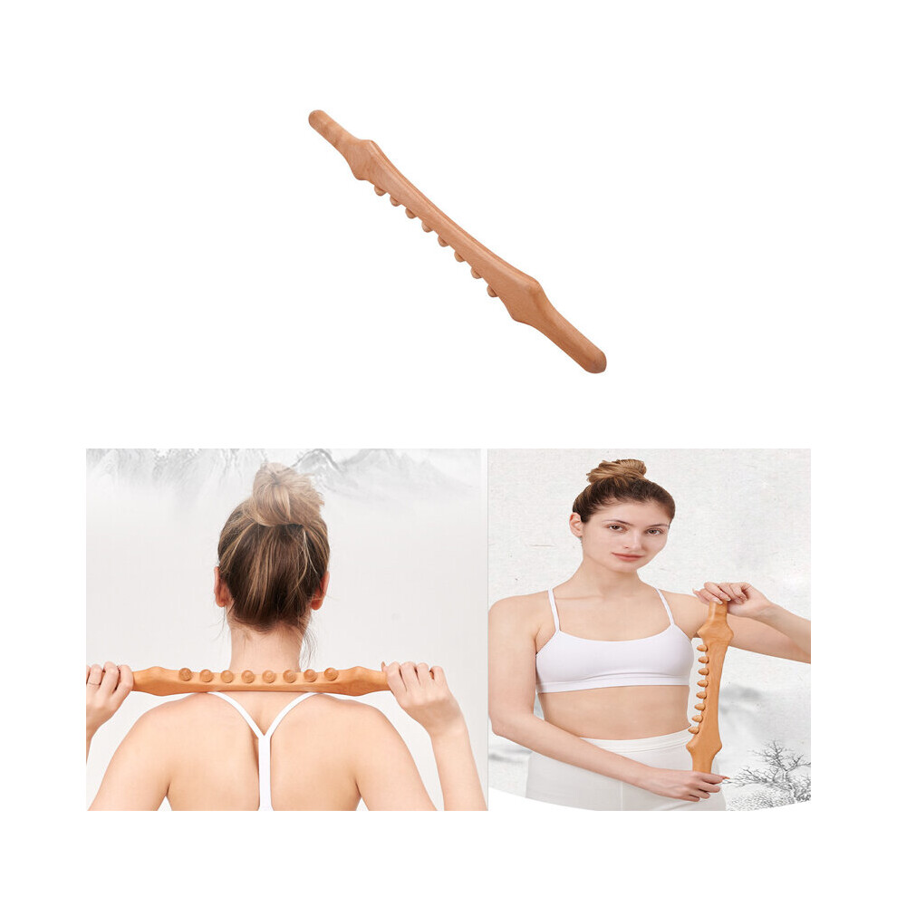 Dechoicelife (A-Style 6) Natural Beech Wooden Neck Shoulder Back Massager Scrape Wood Guasha Stick For Massage Gouache Therapy Spa Beauty Salon Health