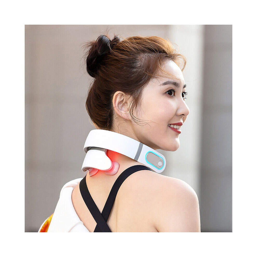 Dechoicelife Electric Neck Shoulder Massage Relaxation Osteochondrosis Pain Relief Machine Cervical Vertebra Physiotherapy Heating Massager