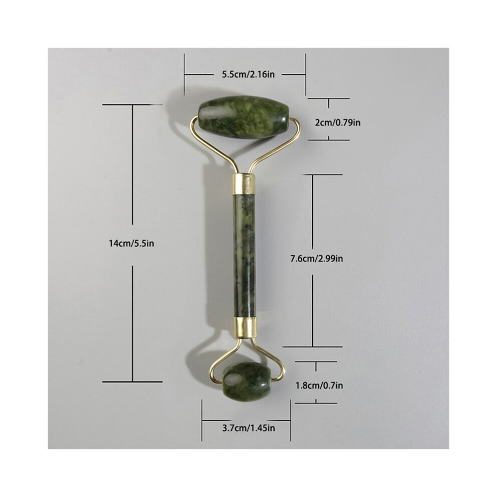 Dechoicelife (A-A) 1Pc Jade Roller Guasha Skin Scraper Facial Stone Firming Face Anti-Aging Puffy Eyes Massager