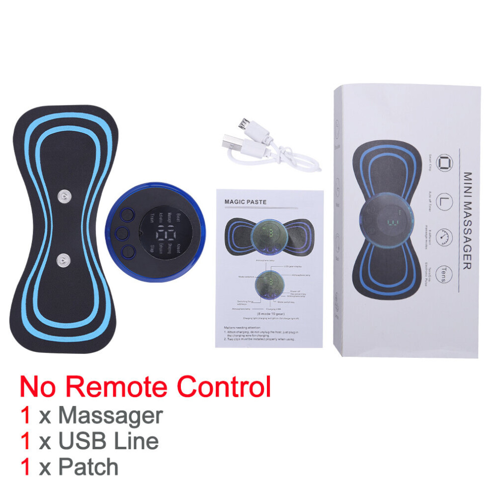 Dechoicelife (A-No Remote Control) Electric Convenient Massage Patch 8 Force Modes Portable Neck Massager Wireless Design For Office Clerk For Muscle Pain Relief