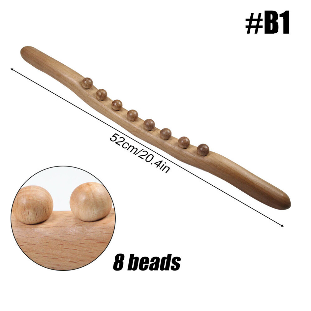 Photos - Massager  Wooden Gua Sha Massage Stick Shoulder Waist Back Wood Bead  Lymphatic Drainage Muscle Scraping Relax Trigger(a-B1)