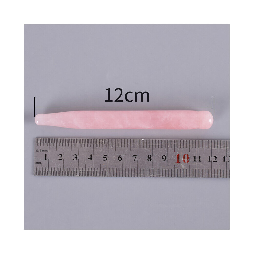 Dechoicelife Natural Rose Quartz Wand Eye Acupoint Health Care China Traditional Spa Acupuncture Pen Scraping Massage Body Healing