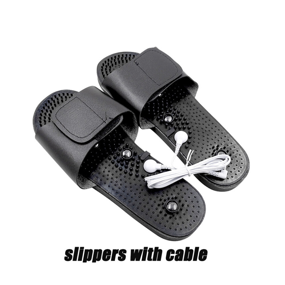 Dechoicelife (A-Slippers With Cable) Tens Slippers Electrode Gloves Conductive Socks Electrode Massage Wristband For Tens Machine Ems Therapy Massager Electrode Pa