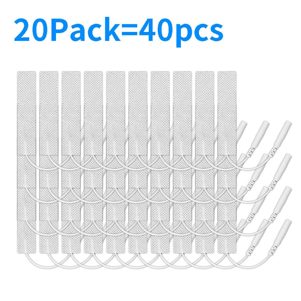 Dechoicelife (A-20 Pack (40Pcs)) Tens Electrod Pads Reusable Electrodes Pads Replacement Ems Muscle Stimulator Body Massager Tens Device Accessories 7X1.5cm