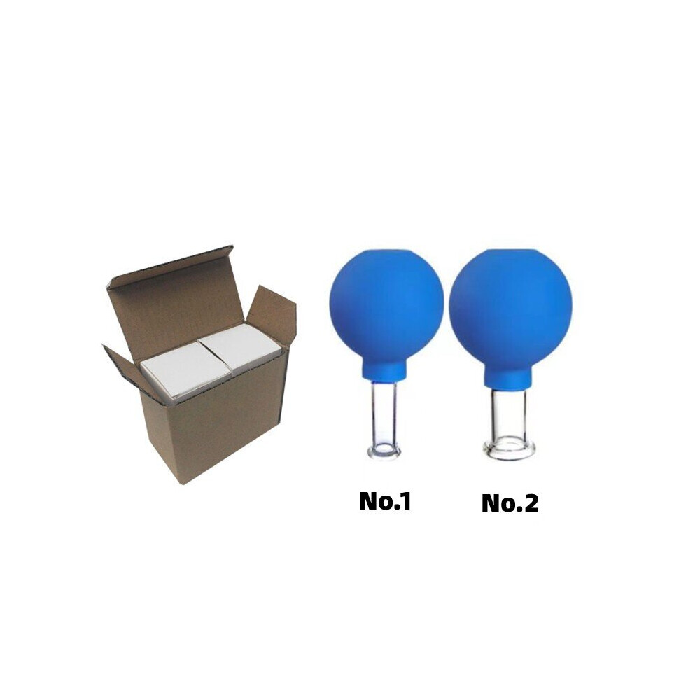 Dechoicelife Blue (A-2Pcs) Rubber Cupping 2Pcs Face Massager Vacuum Face Skin Lifting Facial Cups Anti Cellulite Cup Anti-Wrinkle Cupping Therapy Facial