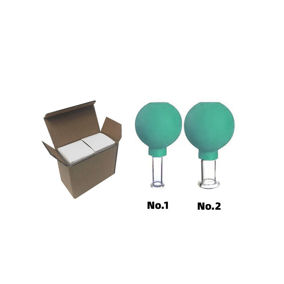 Dechoicelife Green (A-2Pcs) Rubber Cupping 2Pcs Face Massager Vacuum Face Skin Lifting Facial Cups Anti Cellulite Cup Anti-Wrinkle Cupping Therapy Facial