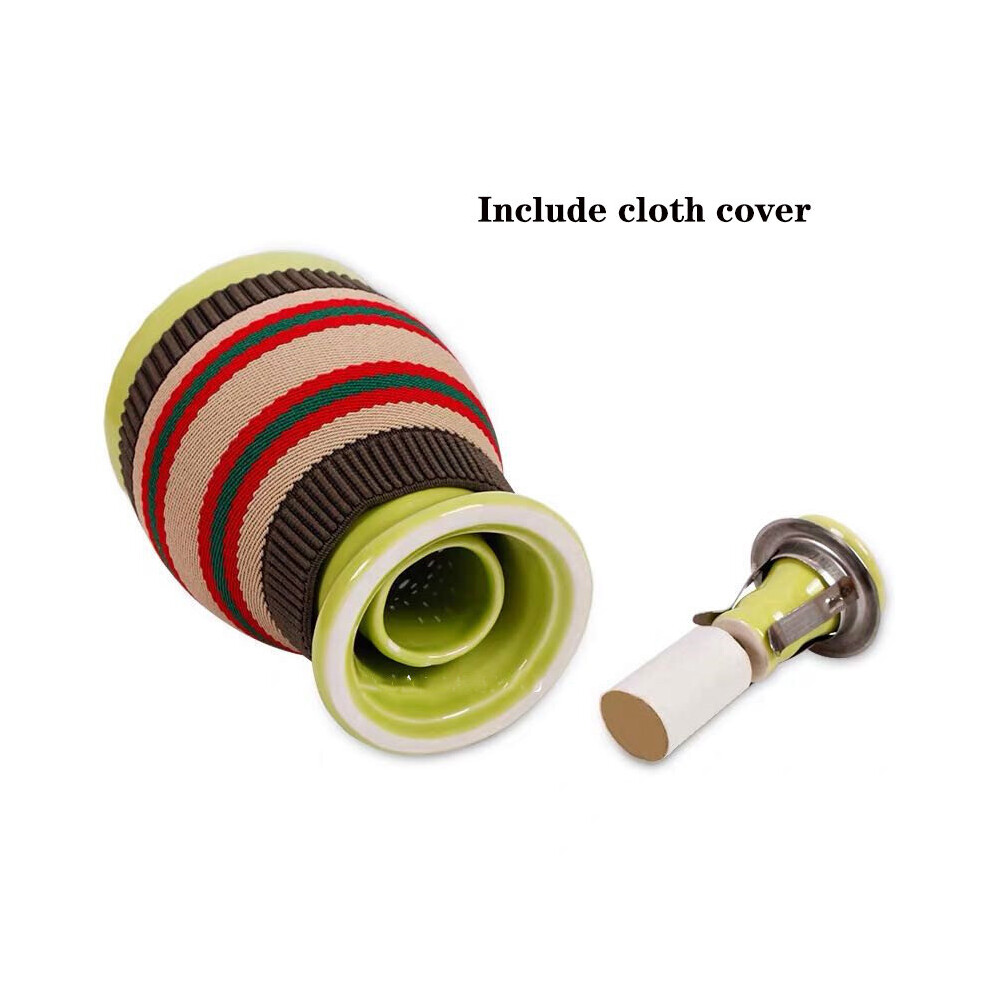 Dechoicelife (A-Type 2) Ceramic Warm Moxibustion Jar Smokeless Moxa Stick Heat Scraping Therapy Body Massage Device