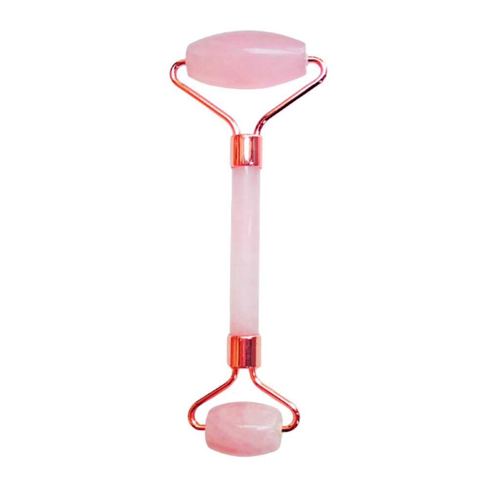 Dechoicelife Pink (A- Crystal Roller) Rose Quartz Scraping Massage Face Massager Gua Sha Visage Face Roller Massager