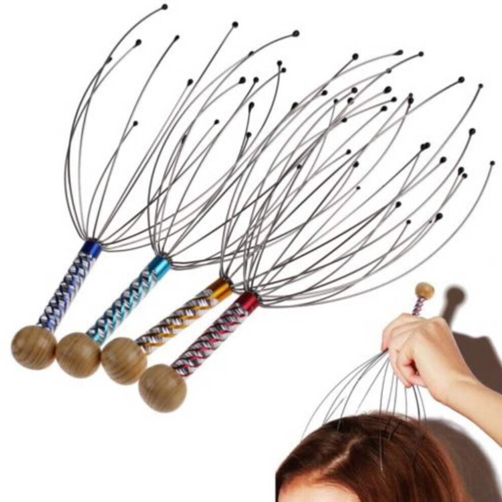 Dechoicelife Octopus Head Massager Scalp Relaxation Relief Body Massager Remove Muscle Tension Tiredness Metal Head Massager Instrument