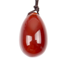 (a-40x25 mm) Red Agate Massage Egg 3 Pcs Set Yoni Ball Natural Crystal Jade Stone Kegel Vaginal Exercise Tool Pelvic Floor Muscle Health Care