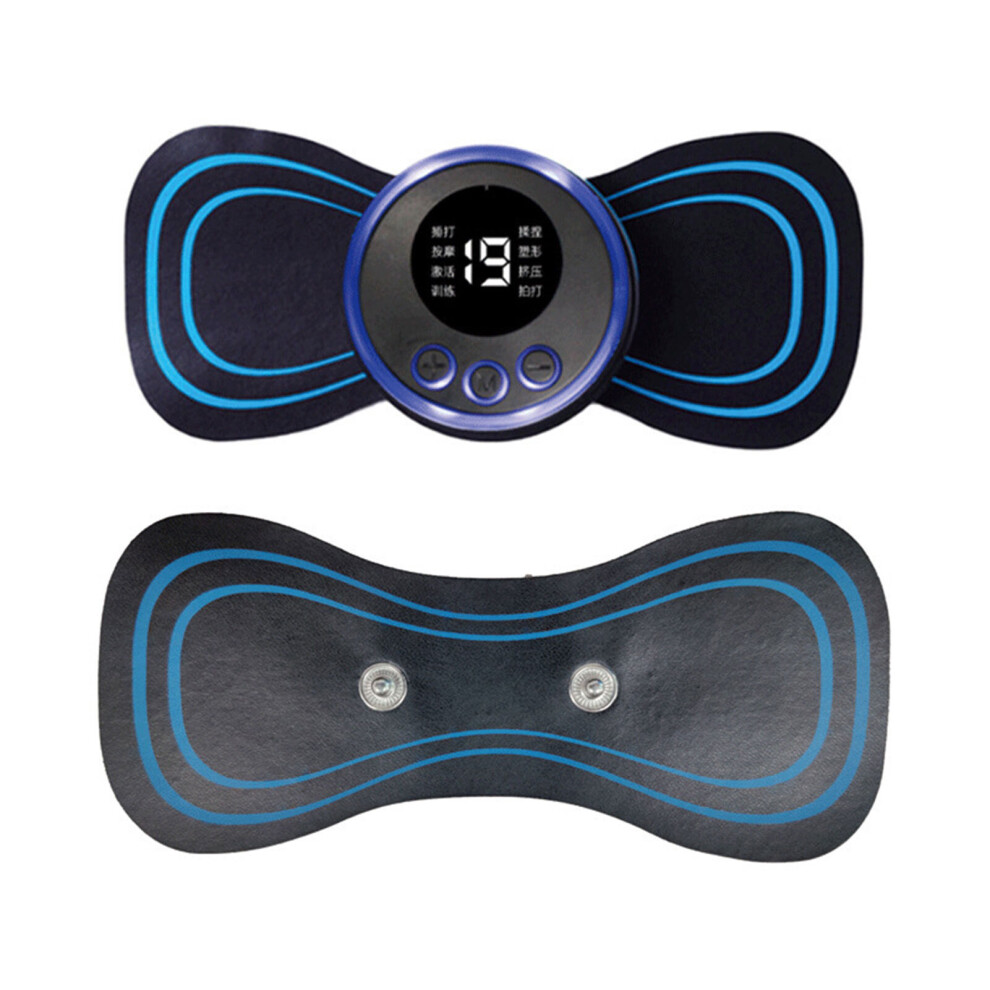 Dechoicelife Ems Neck Stretcher Electric Massager 8 Mode Lcd Display Cervical Massage Patch Pulse Muscle Stimulator Portable Relief Pain
