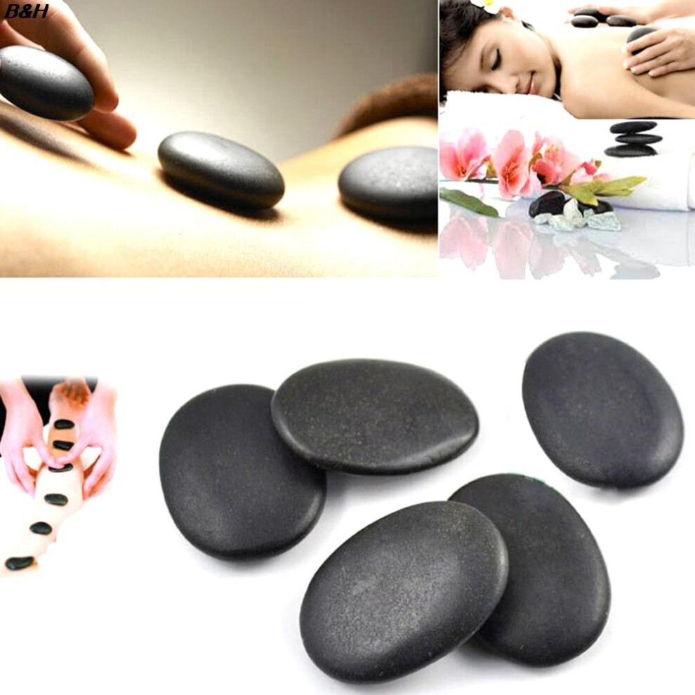 Dechoicelife Lava Natural Energy Massage Stone Set Hot Spa Rock Basalt Stone 3*4Cm Stones Massage Relaxation 7Pcs/Set