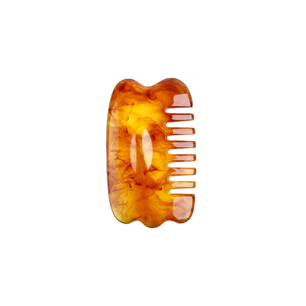 Dechoicelife Amber (A-Meridian Comb) Face Massager Body Guasha Resin Massage Scraping For Face Neck Beeswax Guasha Scraper Massager Scrape Therapy Acupoint