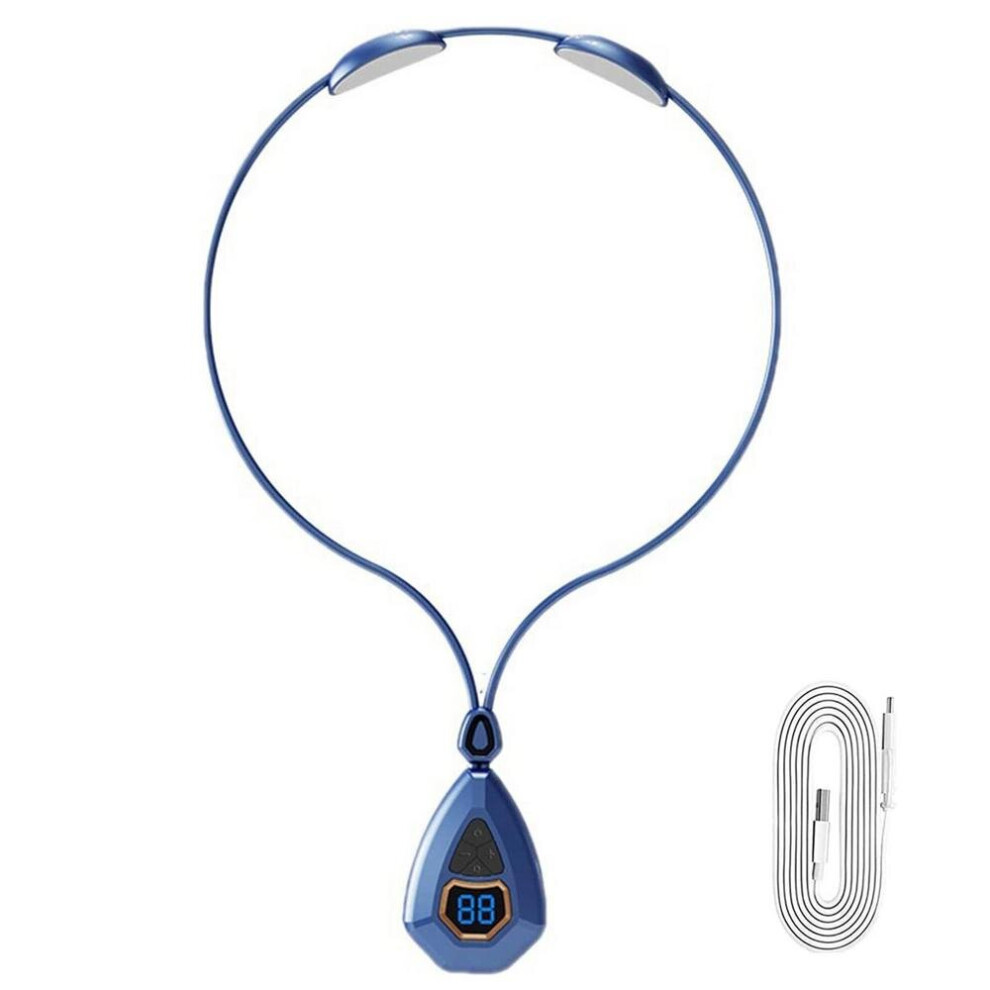 Dechoicelife Blue (A-) Ems Lymphatic Relief Neck Massage Heat Neck Massage Pendant Neck Acupoints Lymphvity Massage Device For Pain Neck Massager