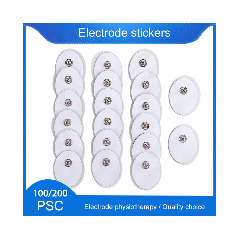 Dechoicelife (A-100Pcs) Reusable Electrodes Tens Electrode Pads For Tens Acupuncture Therapy For Nerve Muscle Stimulator Digital Physiotherapy Massager