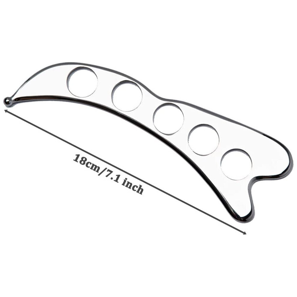 Dechoicelife (A-7) Stainless Steel Body Guasha Physical Therapy Fitness Muscle Scraper Fascia Scraping Muscle Massager Sports Muscle Fibers Release