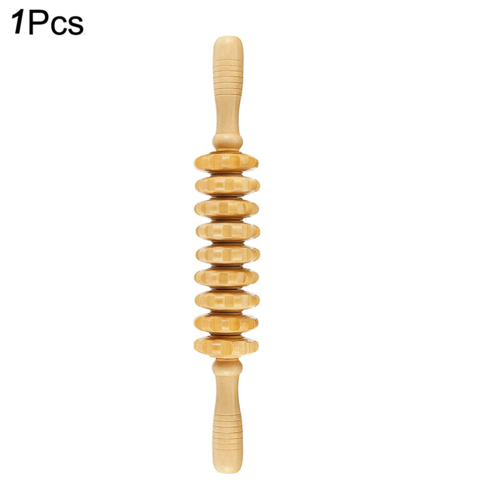 Dechoicelife (A-1Pcs) Wood Therapy Massage Tools Maderoterapia Kit Wood Massager Roller,Gua Sha Roller Manual Wooden Massage For Release Cellulite