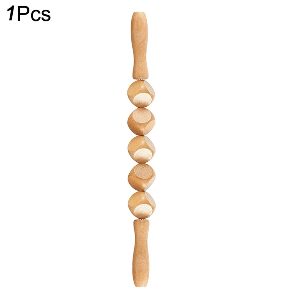 Dechoicelife (A-Yellow) Wood Therapy Massage Tools Maderoterapia Kit Wood Massager Roller,Gua Sha Roller Manual Wooden Massage For Release Cellulite