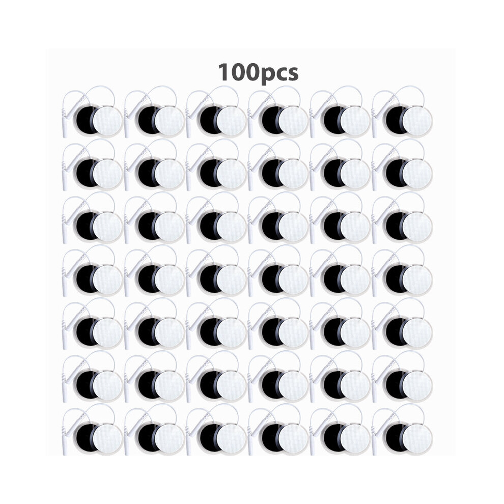 Dechoicelife White (A-100Pcs ) 50/100Pcs 32Mm Physiotherapy Tens Machine Replacement Gel Electrode Pads Electrodes Digital Therapy Machine Massage 2Mm Plug