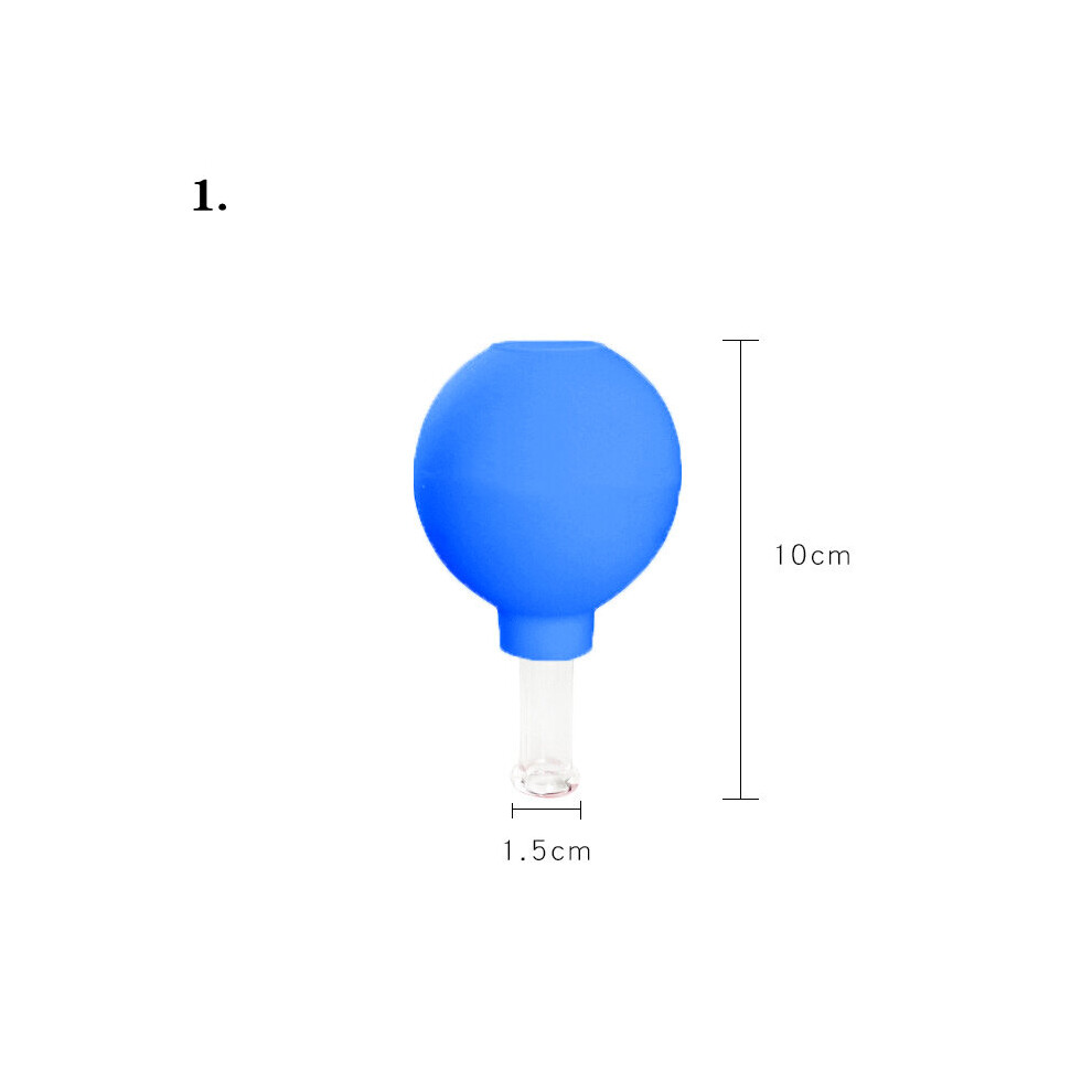 Dechoicelife Blue (A-No.1) Rubber Vacuum Cupping Glasses Massage Body Cups Face Skin Lifting Body Facial Cups Anti Cellulite Chineses Cupping Therapy Tool
