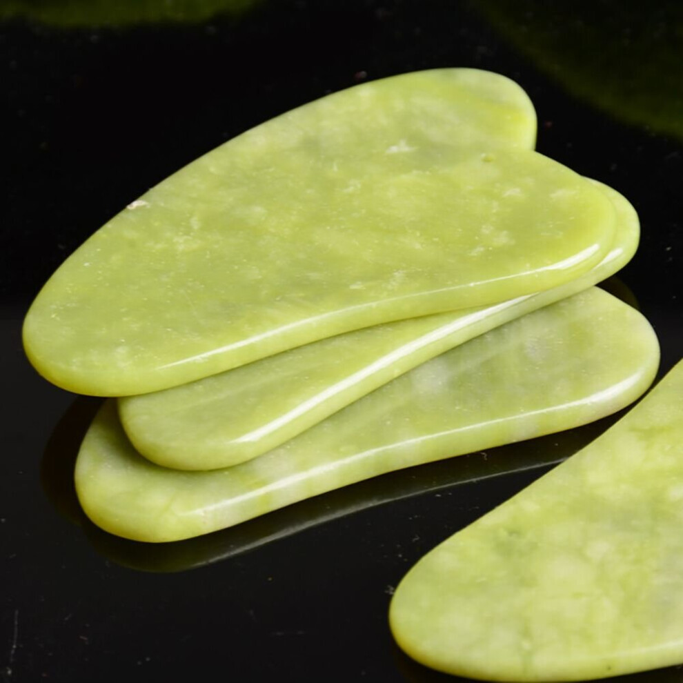 Dechoicelife Natural Jade Stone Guasha Board Gouache Scraper Body Skin Cellulite Massager For Face Lift Wrinkle Reduce Slimming Beauty Health