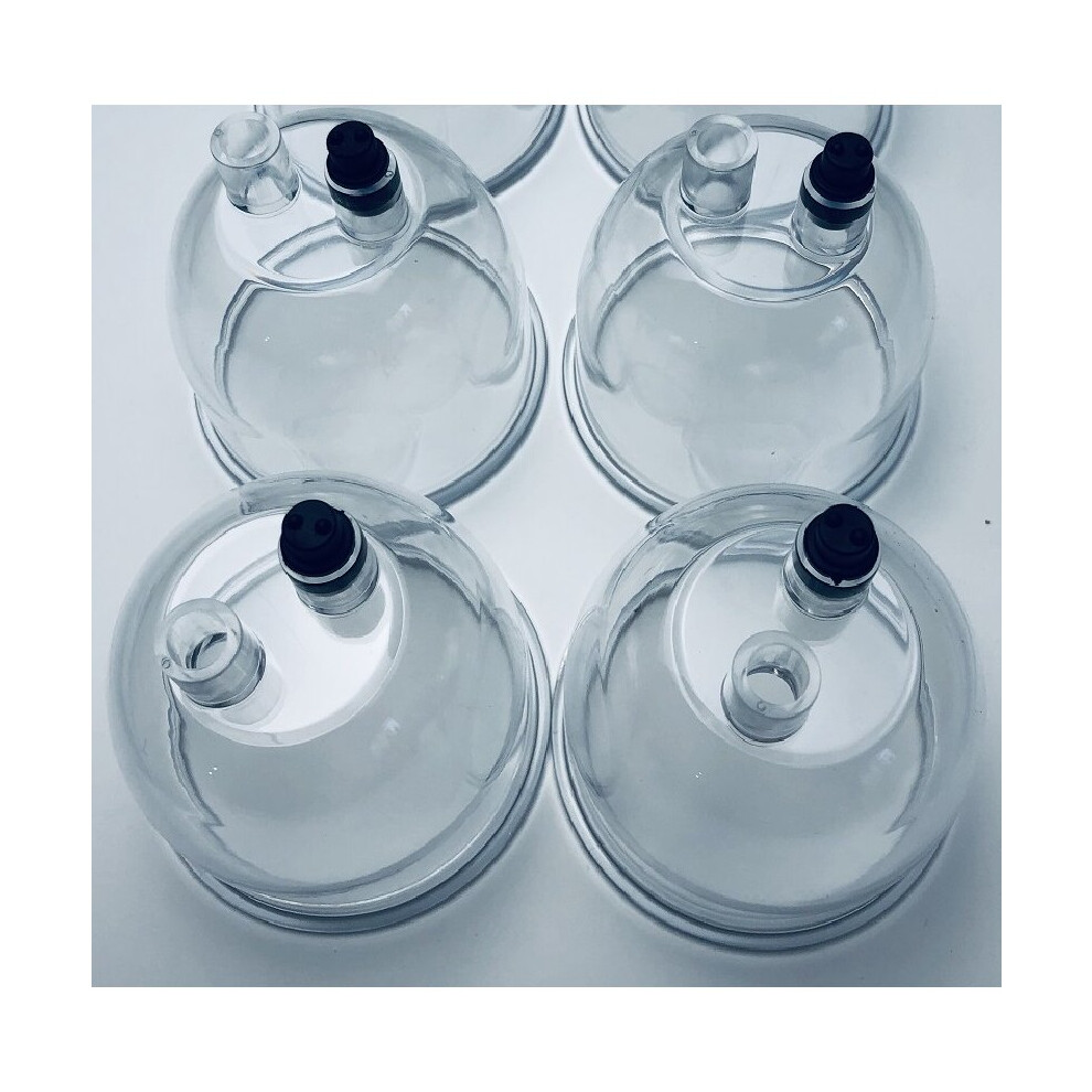 Dechoicelife (A-4Pcs Cups) 4 Pcs 7.4Cm Diameter Hijama Suction Cups For Breast Massage Enlargement Machine Body Vacuum Therapy Cupping Massager