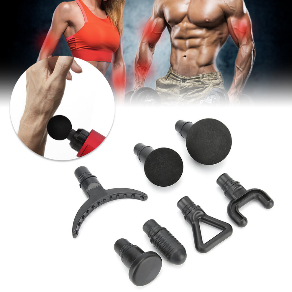 Dechoicelife 7Pcs 19Mm Caliber High Frequency Massage Gun Body Relaxation Fascia Massager Gun Replacement Head Massage Head Set Portable