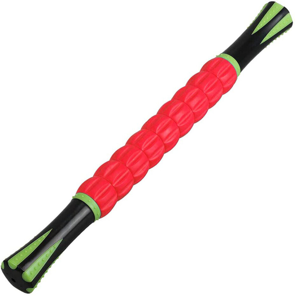 Dechoicelife Red (A-) Muscle Roller Massage Stick Tool For Athletes Relieving Muscle Soreness,Soothing Cramps,Physical Therapy Body Recovery Roller