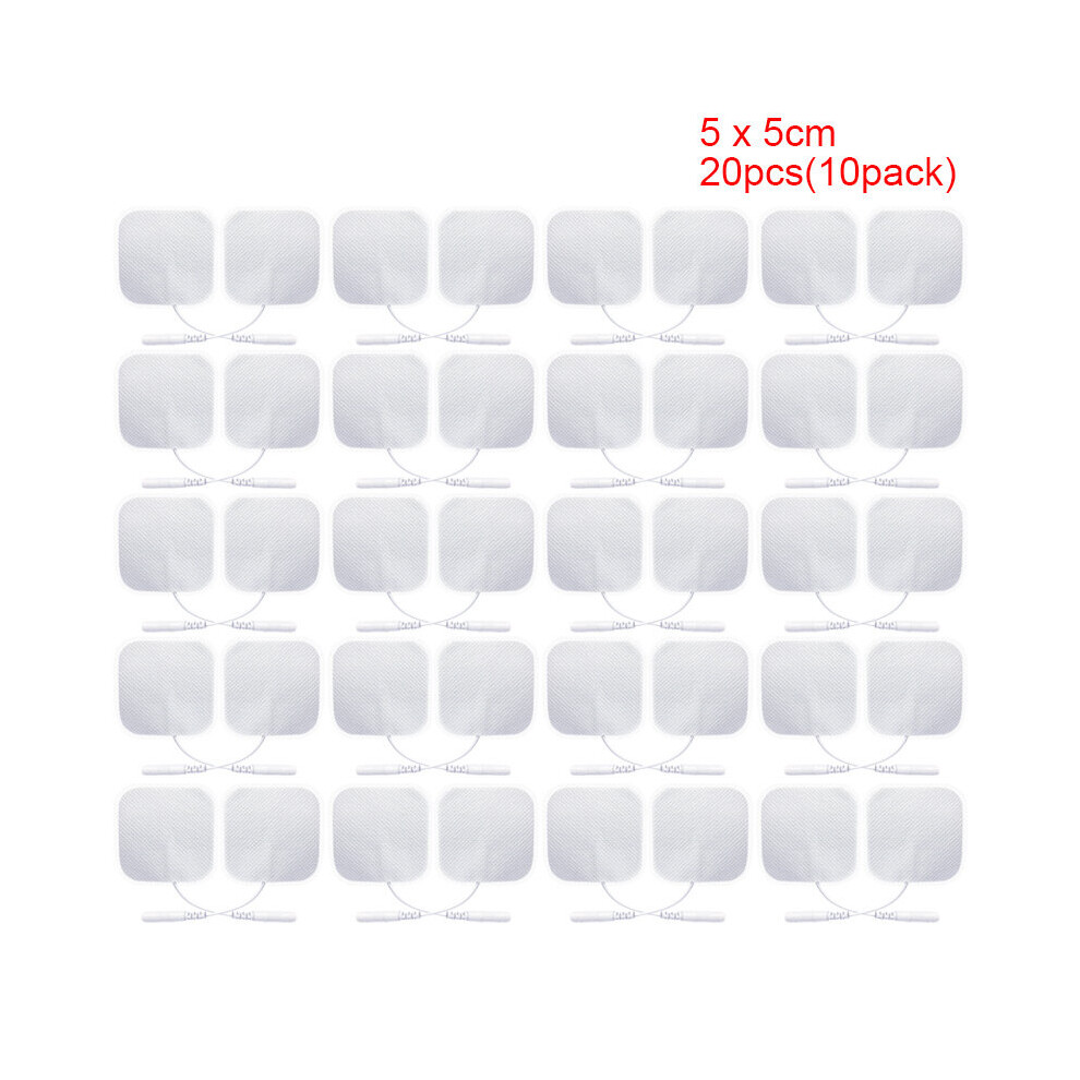 Dechoicelife (A-20Pcs(5Pack) 5 X 5Cm) 20Pcs Tens Electrode Pads For Physiotherapy Tens Massager Relaxation Treatments Muscle Stimulator Massage Replacement Patch G