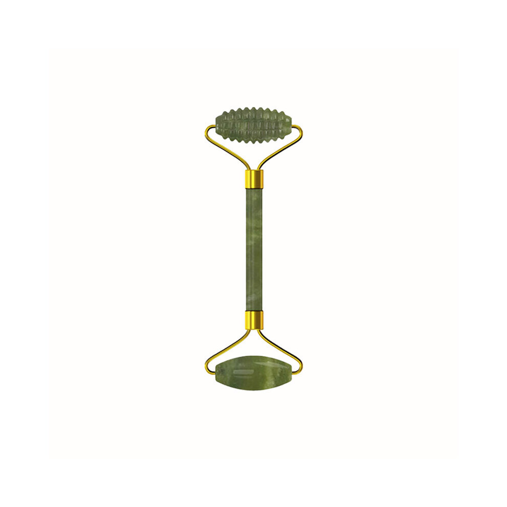 Dechoicelife (A-Massage Roller) Natural Stone Jade Roller Guasha Board Set Facial Massager Gouache Scraper Real Stone Face Roller Guasha Massage Board