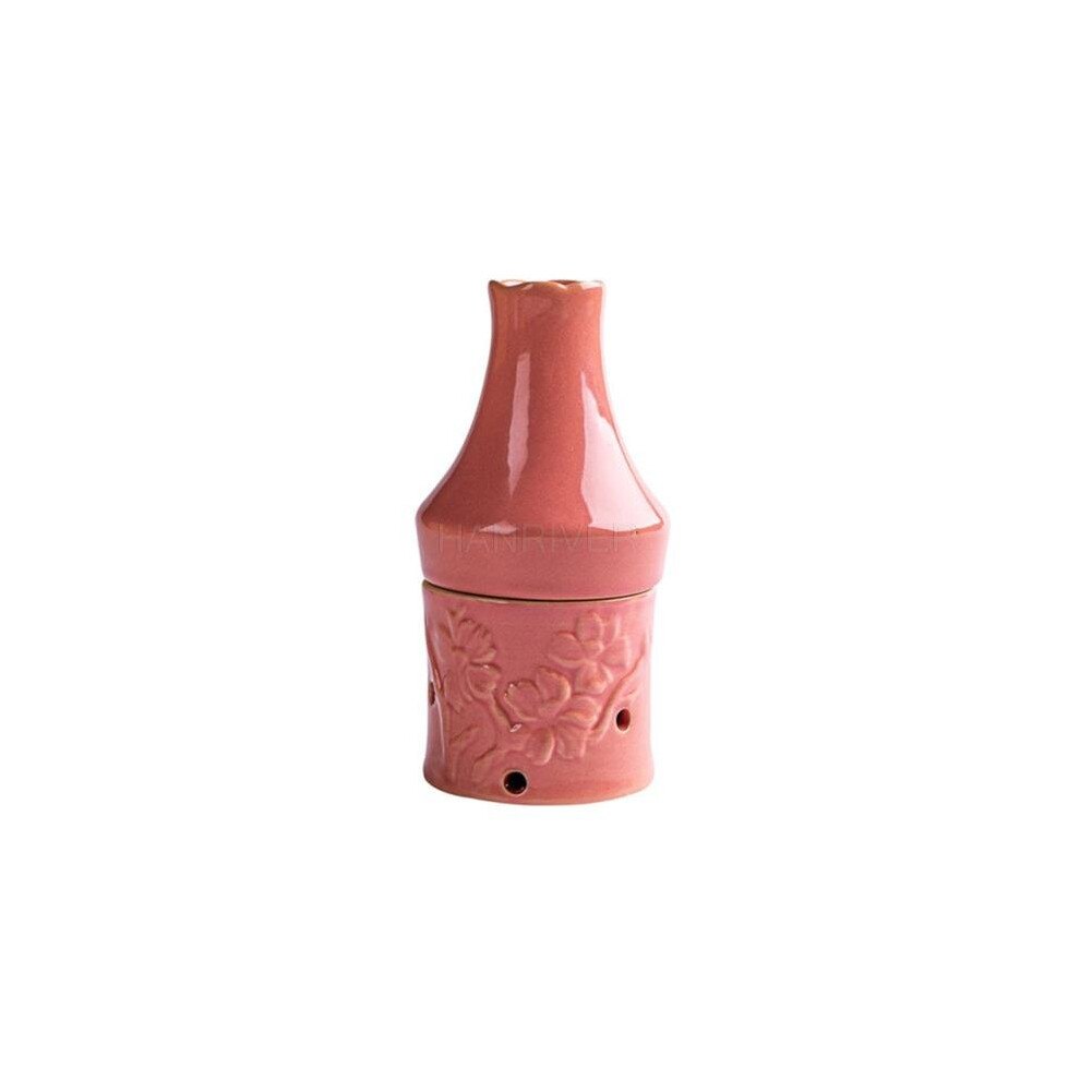 Dechoicelife Pink Ceramics Moxibustion Box Protable Massage Face Acupuntura Point Moxa Rolls Burner Chinese Guasha Heating Therapy