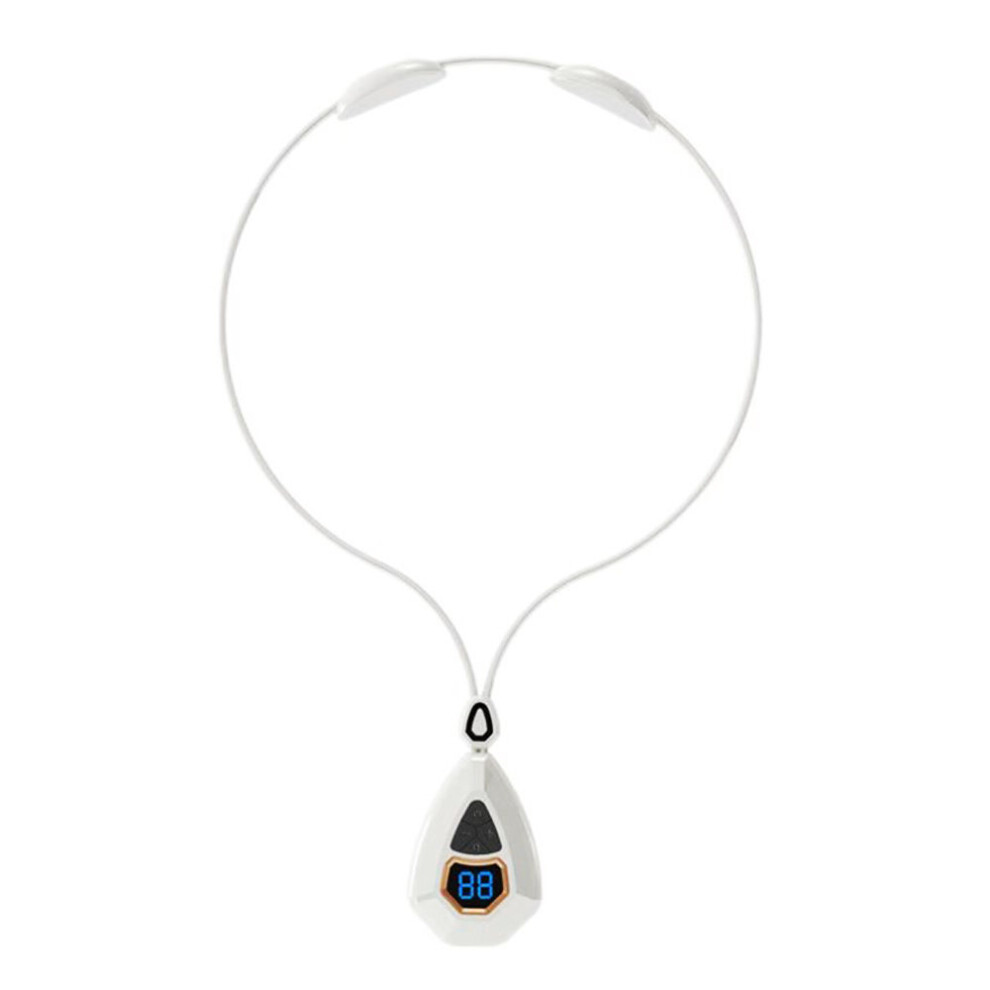 Dechoicelife White (A-) Ems Electric Heat Neck Massage Pain Relief Pendant Neck Brace Cervical Massager Apparatus Low Frequency Pulse Relaxing Portable