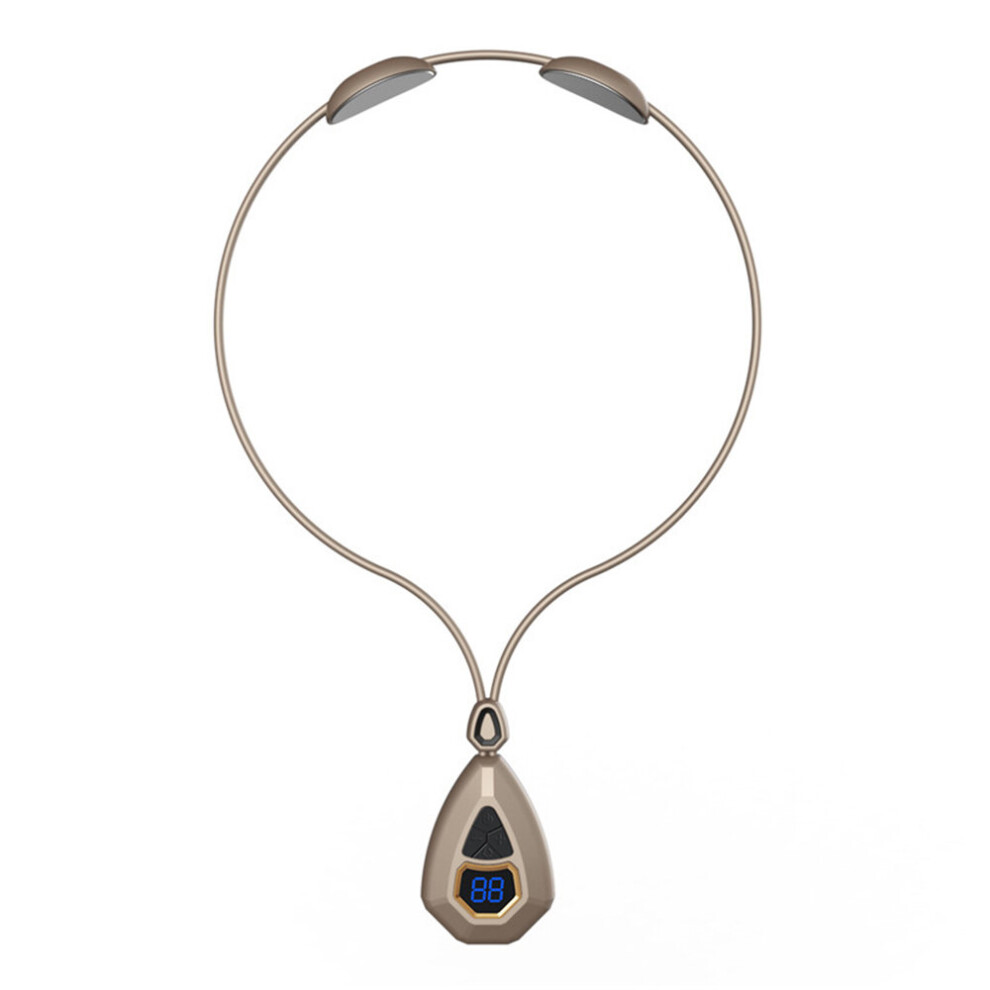 Dechoicelife Gold (A-Champagne ) Ems Electric Heat Neck Massage Pain Relief Pendant Neck Brace Cervical Massager Apparatus Low Frequency Pulse Relaxing Portable