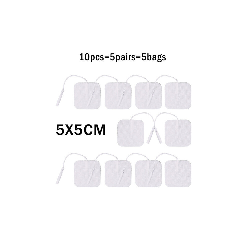 Dechoicelife (A-5X5cm 10Pcs) 20/10 Pcs Electrodes Massage Pads Acupuncture Digital Therapy Machine Reusable Tens Muscle Stimulator Electrode Pads For Tens