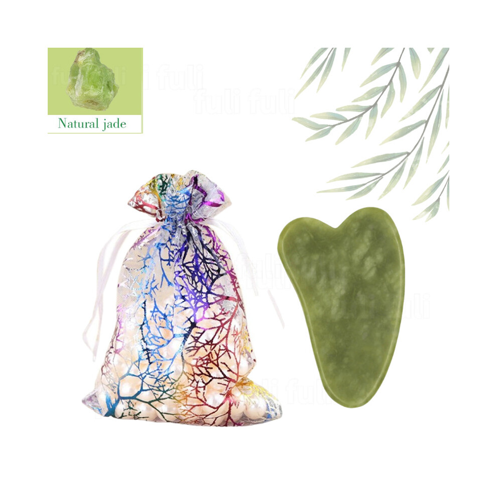 Dechoicelife Orange (A-) Natural Gua Sha Massager For Face Jade Roller Massager Guasha Scraper For Face Gouache Scraper Face Microniddle Roller Massage
